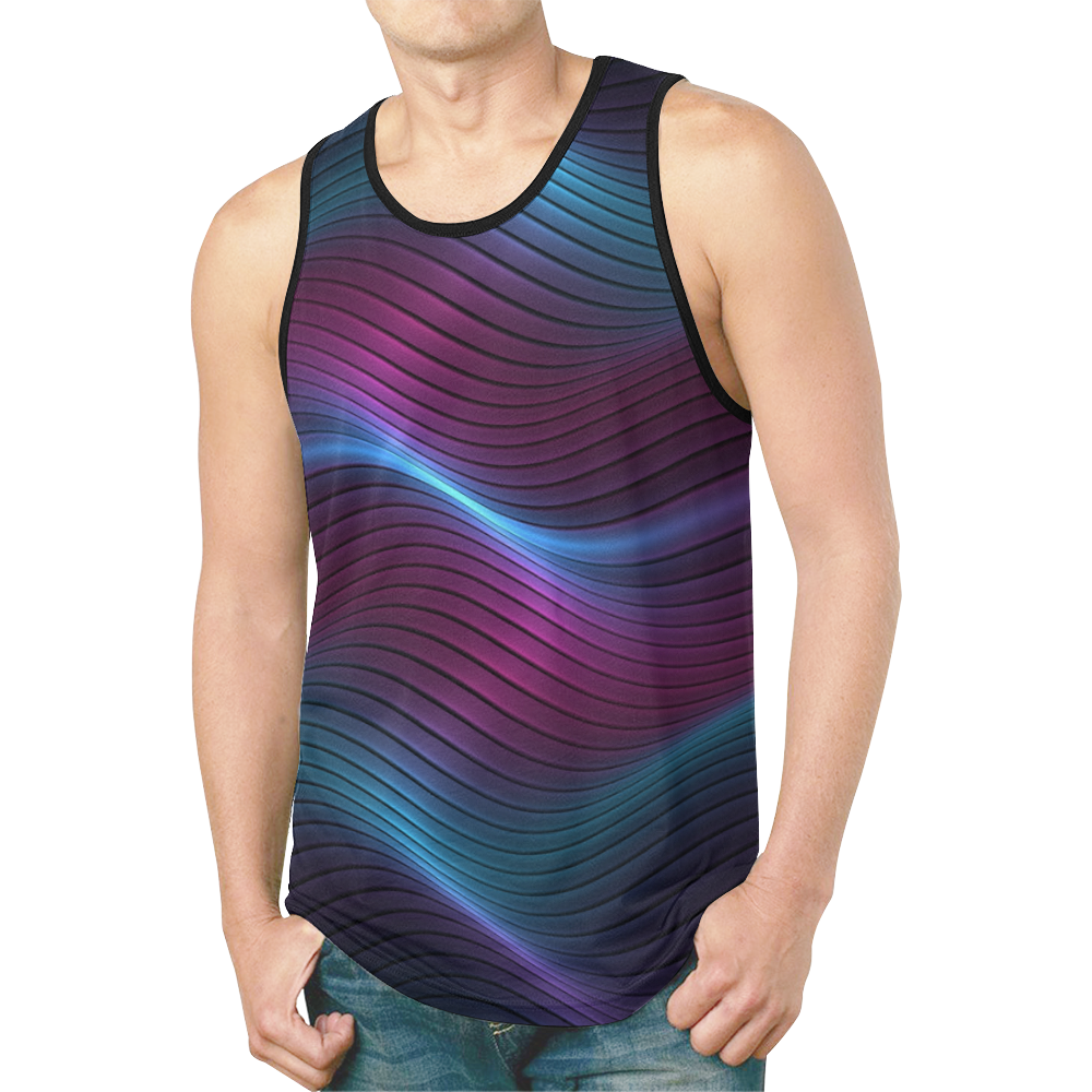 Wavy One New All Over Print Tank Top for Men (Model T46)