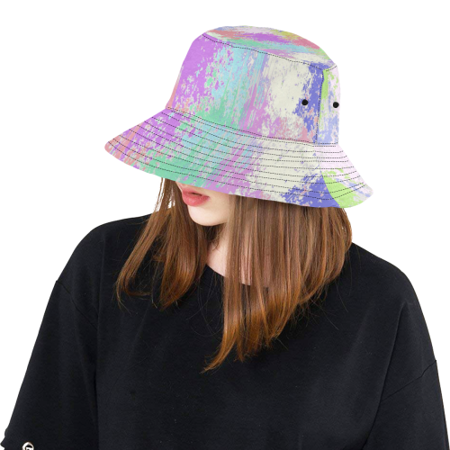 Pastel Paint Splatter All Over Print Bucket Hat