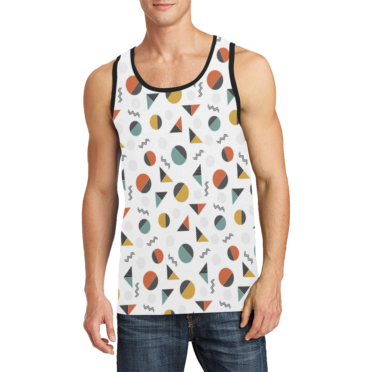 Geo Cutting Shapes Men's All Over Print Tank Top (Model T57)