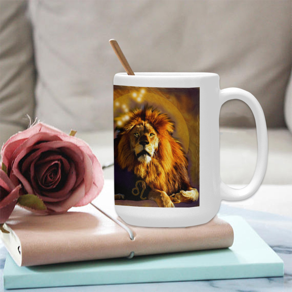 Leo the Lion by The Lowest of Low Custom Ceramic Mug (15OZ)