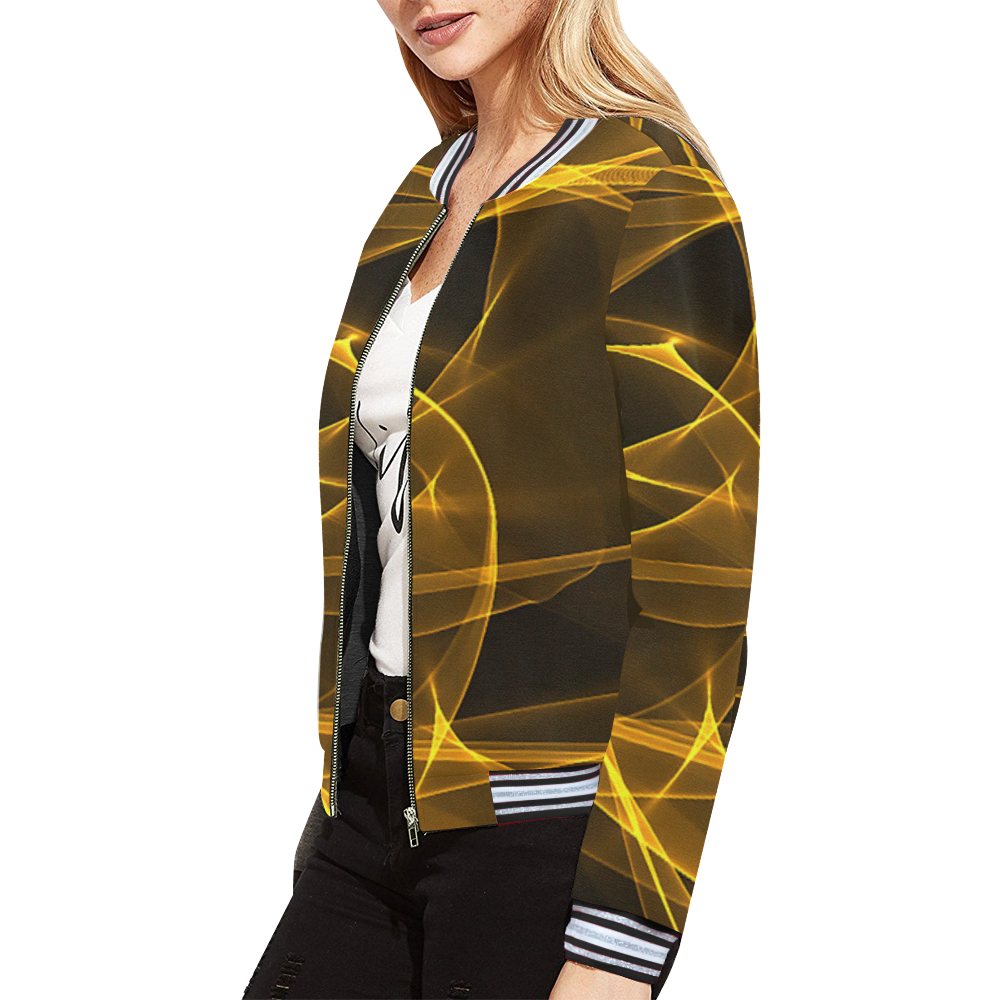 Beauty All Over Print Bomber Jacket for Women (Model H21)