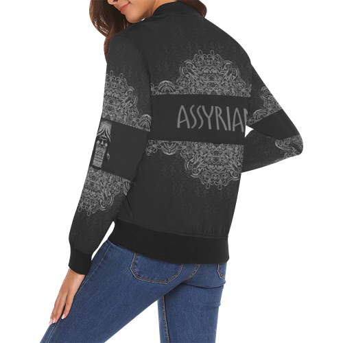 Ancient Lamassu All Over Print Bomber Jacket for Women (Model H19)