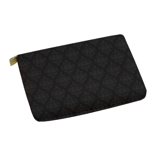 Black on Black Pattern Carry-All Pouch 12.5''x8.5''