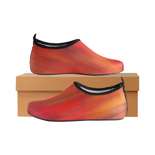 Red Flames Women's Slip-On Water Shoes (Model 056)