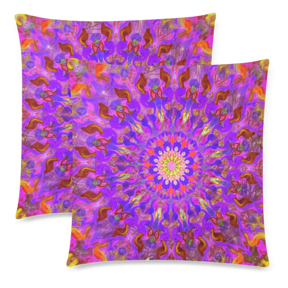 yud 2 Custom Zippered Pillow Cases 18"x 18" (Twin Sides) (Set of 2)