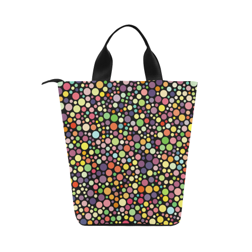 Spot pattern background Nylon Lunch Tote Bag (Model 1670)