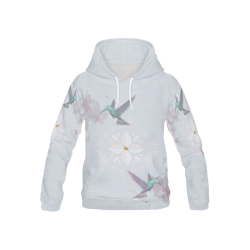 Orchids and Hummingbirds All Over Print Hoodie for Kid (USA Size) (Model H13)