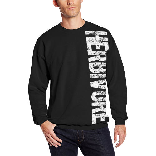 Herbivore (vegan) Men's Oversized Fleece Crew Sweatshirt (Model H18)