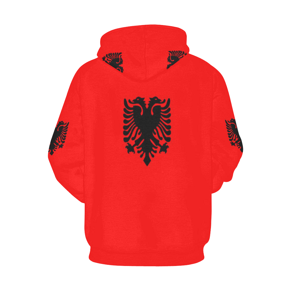 MMA Albania World Flag All Over Print Hoodie for Men/Large Size (USA Size) (Model H13)