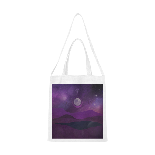 Purple Moon Night Canvas Tote Bag/Medium (Model 1701)