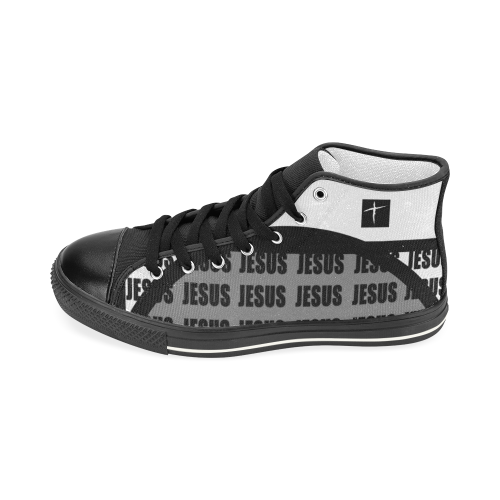 Jesus Men's White High-Top's Men’s Classic High Top Canvas Shoes (Model 017)