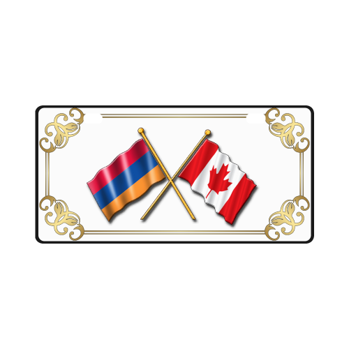 Armenian & Canadian Flag License Plate