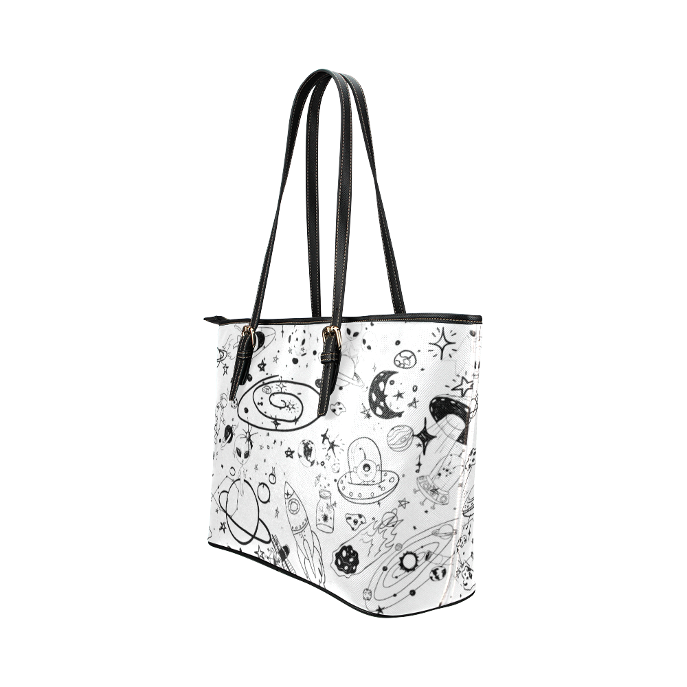 Space infinity by Ivan Venerucci Italian Style Leather Tote Bag/Large (Model 1651)