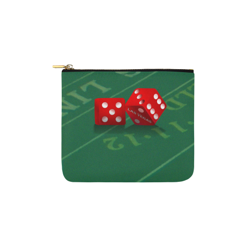 Las Vegas Dice on Craps Table Carry-All Pouch 6''x5''