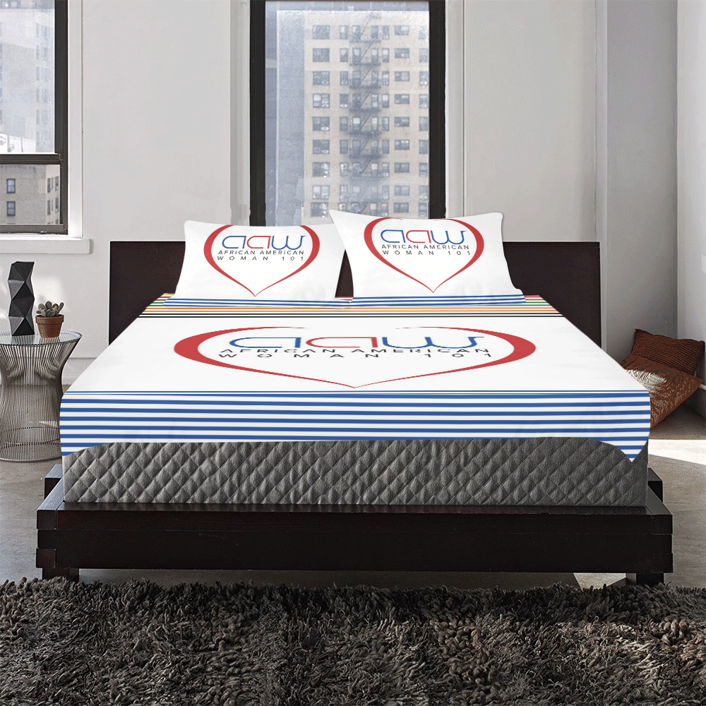 AAW101  Mixed Bed Set 3-Piece Bedding Set