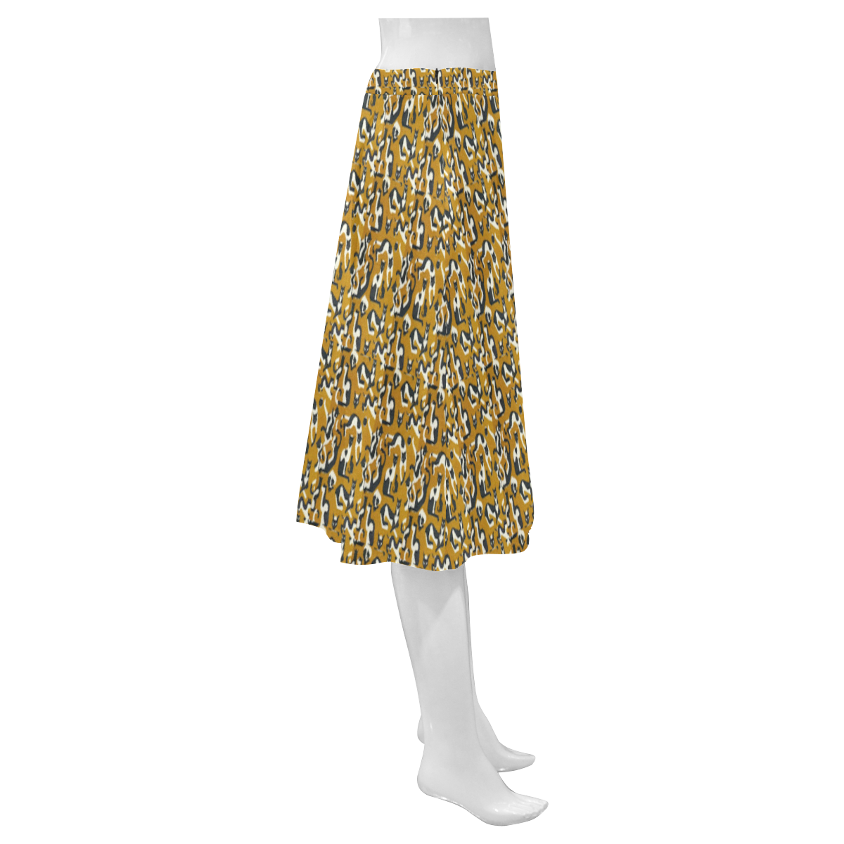 Graphic illusion Mnemosyne Women's Crepe Skirt (Model D16)