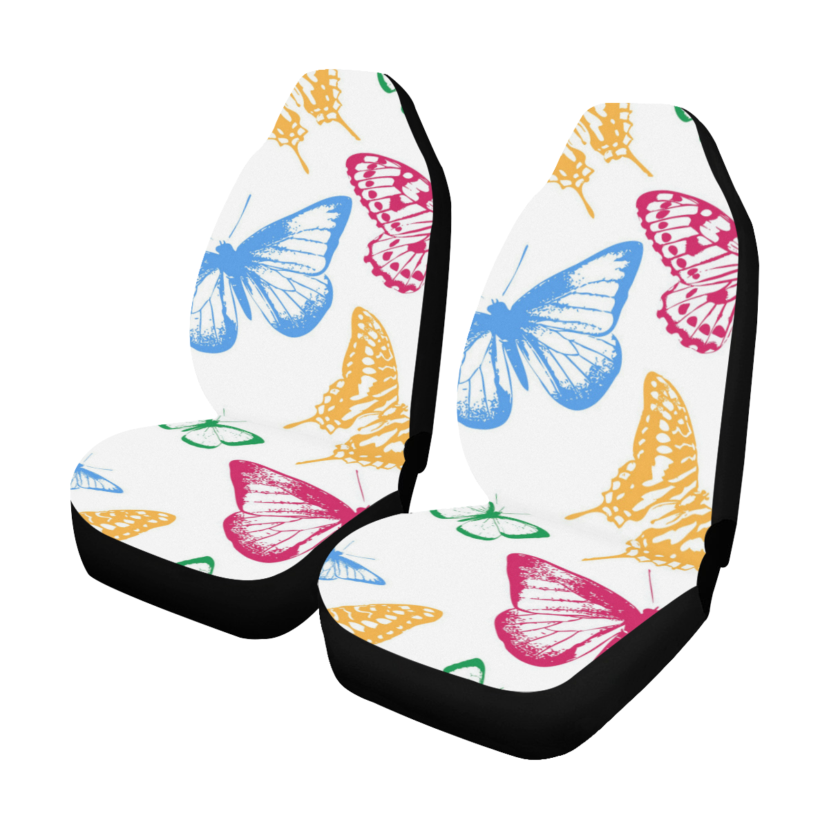 Colorful Butterflies Car Seat Covers (Set of 2)