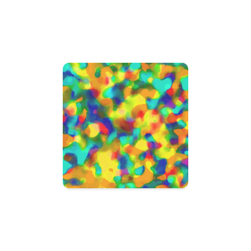 Colorful watercolors texture Square Coaster
