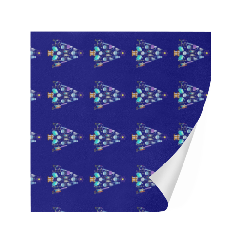 Oh Chemist Tree, Oh Chemistry, Science Christmas on Blue Gift Wrapping Paper 58"x 23" (1 Roll)