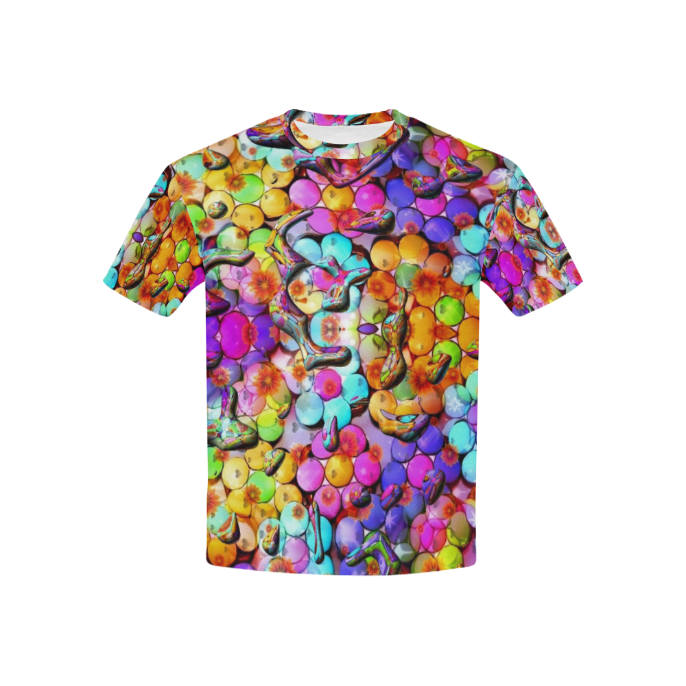 Candy Flower Drops by Nico Bielow Kids' All Over Print T-shirt (USA Size) (Model T40)