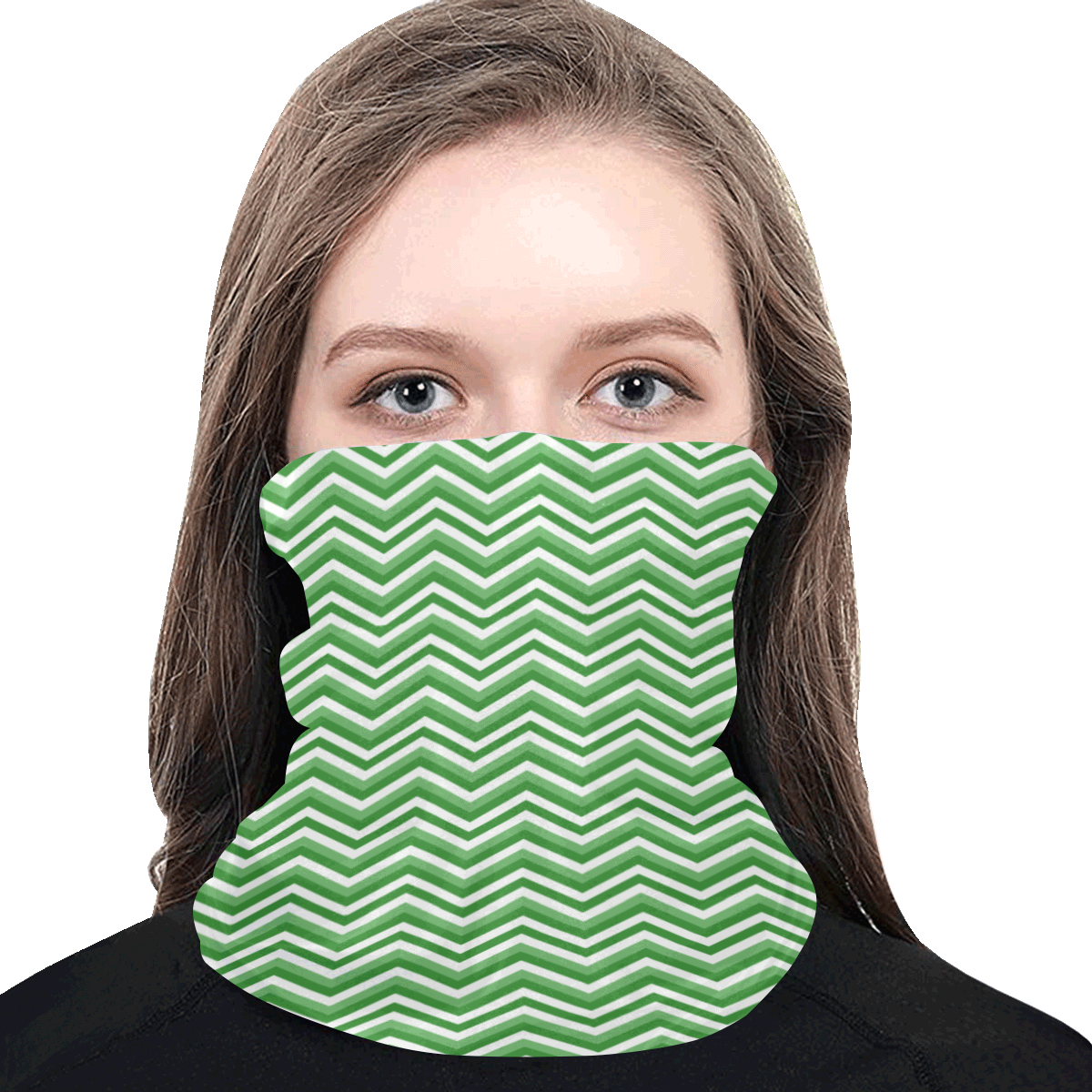 Green Chevron Multifunctional Dust-Proof Headwear (Pack of 5)