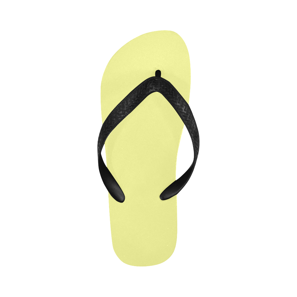 color canary yellow Flip Flops for Men/Women (Model 040)