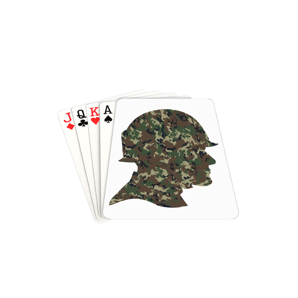 Forest Camouflage Soldier Playing Cards 2.5"x3.5"