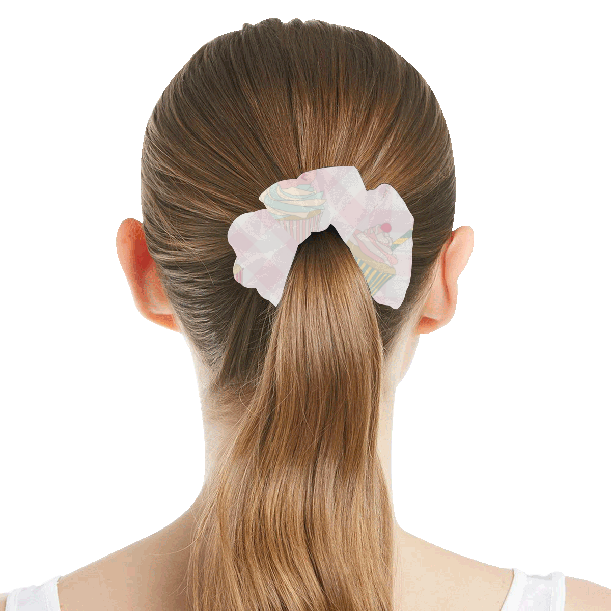 Cupcakes All Over Print Hair Scrunchie