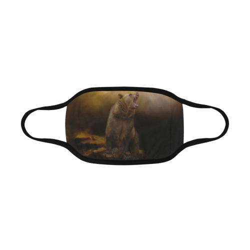 Roaring grizzly bear Mouth Mask
