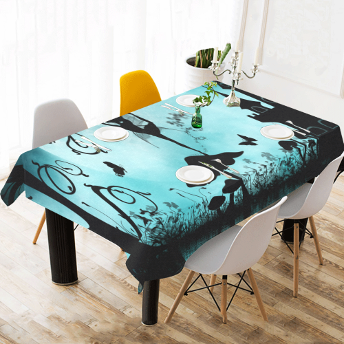 Dancing in the night Cotton Linen Tablecloth 60"x 104"