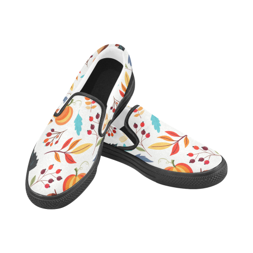 Autumn Mix Women's Slip-on Canvas Shoes (Model 019)