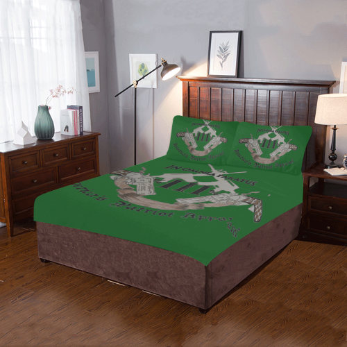 in Omnia Paratus (Green) 3-Piece Bedding Set