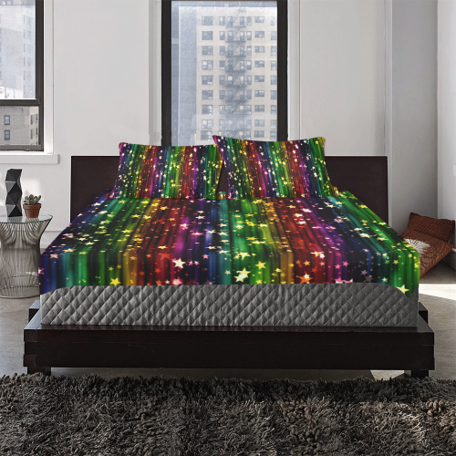 Rainbow Stars 3-Piece Bedding Set