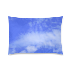 Blue Clouds Custom Zippered Pillow Case 20"x30"(Twin Sides)