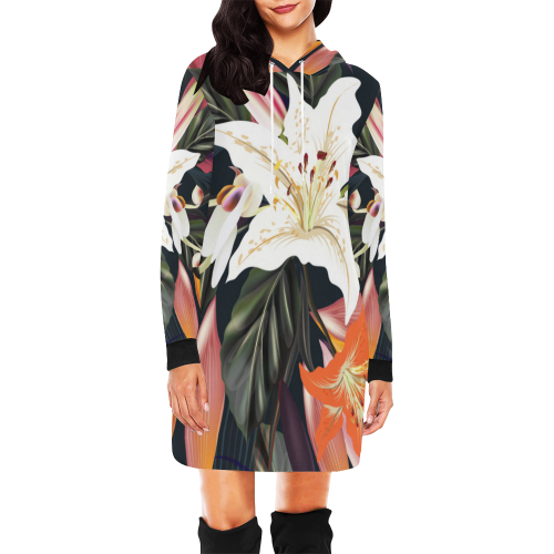 Design hoodie exotico All Over Print Hoodie Mini Dress (Model H27)
