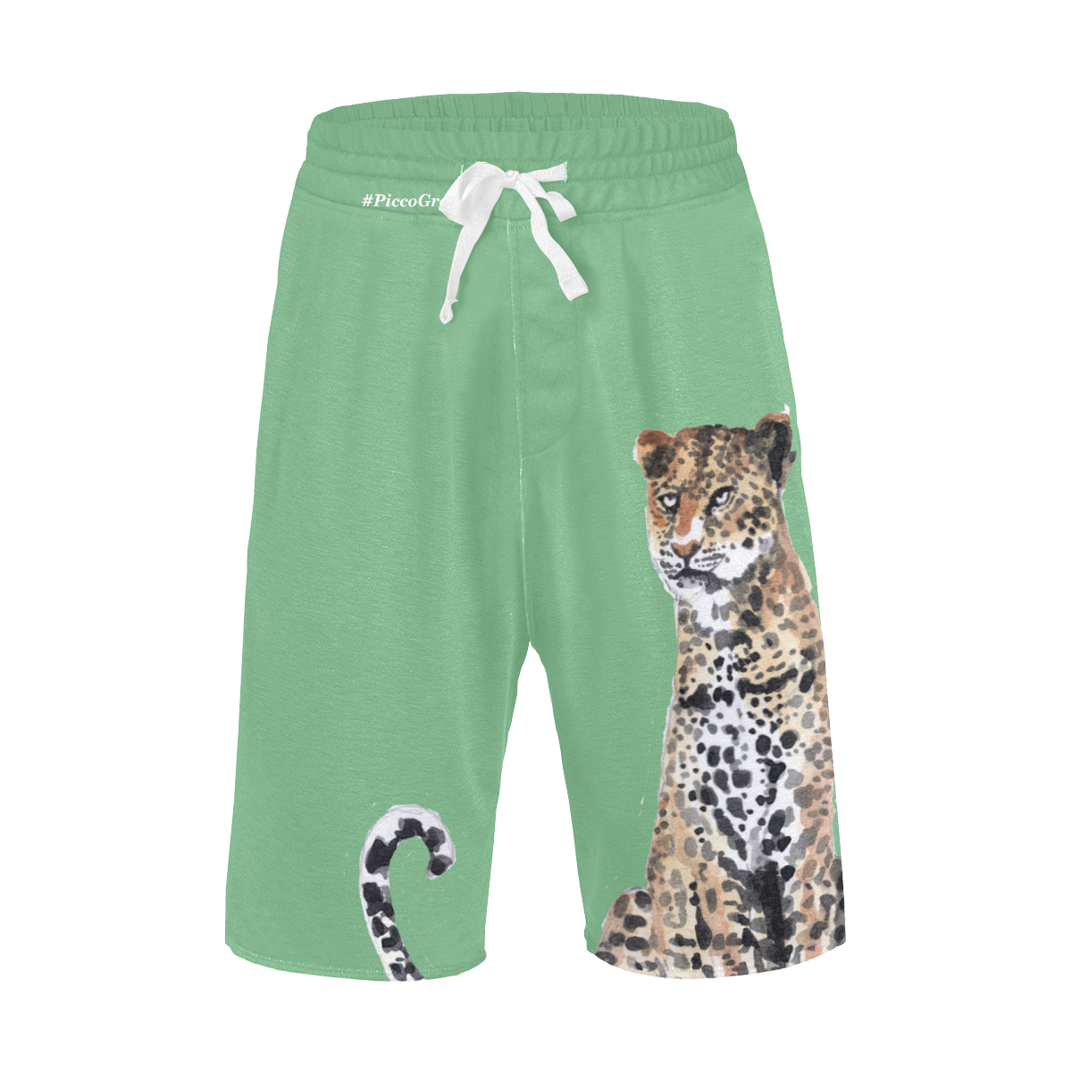 Rodger Leopard front print on Safari green Men's All Over Print Casual Shorts (Model L23)