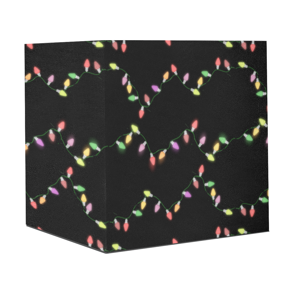 Festive Christmas Lights on Black Gift Wrapping Paper 58"x 23" (2 Rolls)