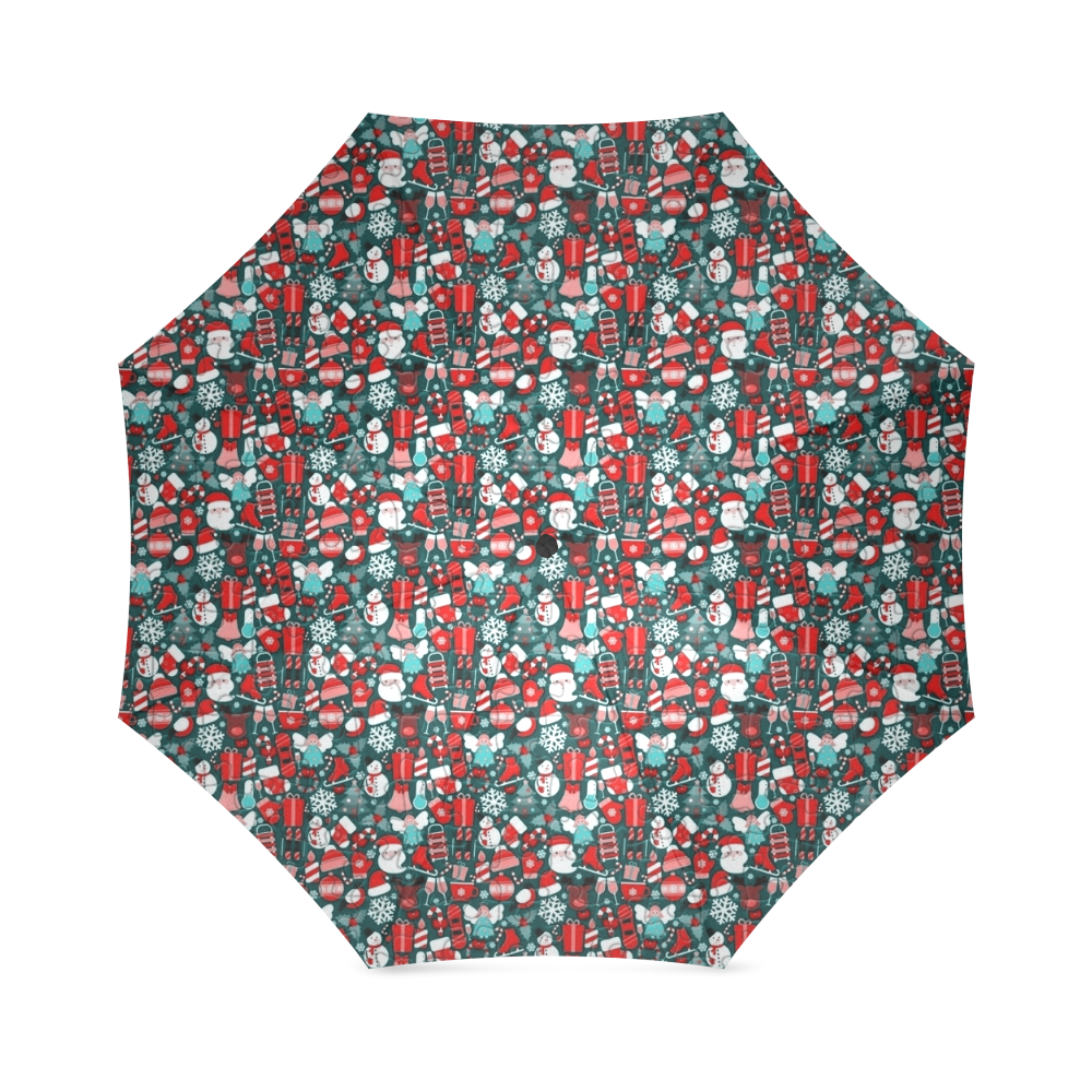 Santa Pattern by K.Merske Foldable Umbrella (Model U01)