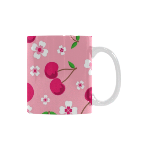 Pink Cherries White Mug(11OZ)
