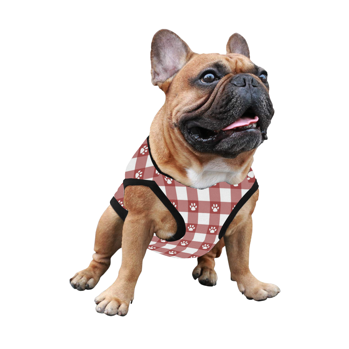 Plaid and paws All Over Print Pet Tank Top