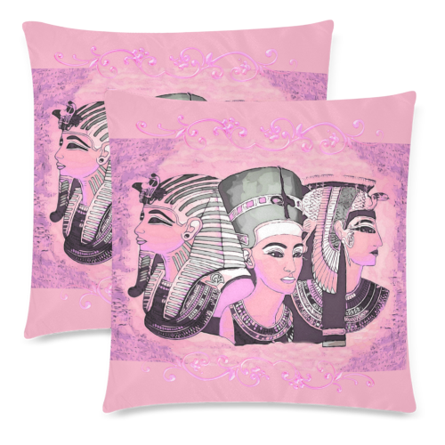 The pharaoh’s Custom Zippered Pillow Cases 18"x 18" (Twin Sides) (Set of 2)