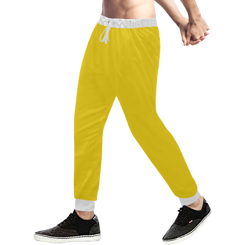 color gold Men's All Over Print Sweatpants/Large Size (Model L11)