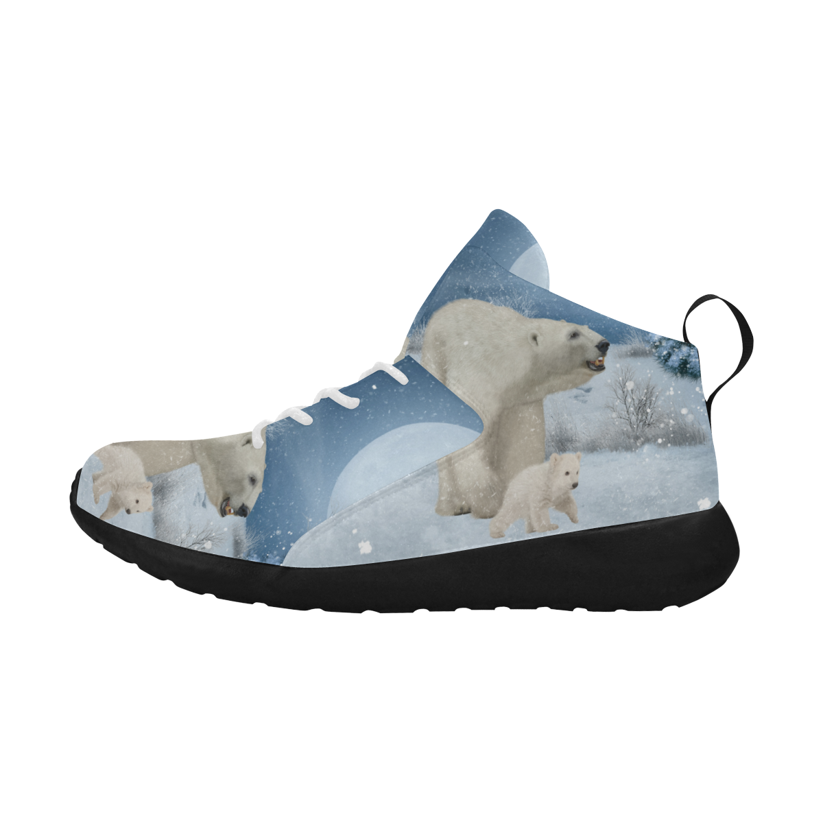 Polar bear mum with polar bear cub Men's Chukka Training Shoes (Model 57502)