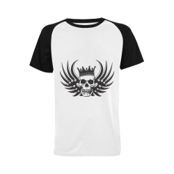 King Skull with Wings Men's Raglan T-shirt (USA Size) (Model T11)