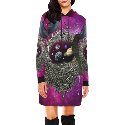 collage_nest_gloriasanchez1 All Over Print Hoodie Mini Dress (Model H27)