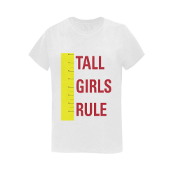 Tall Girls Rule T-shirt Women's T-Shirt in USA Size (Two Sides Printing)