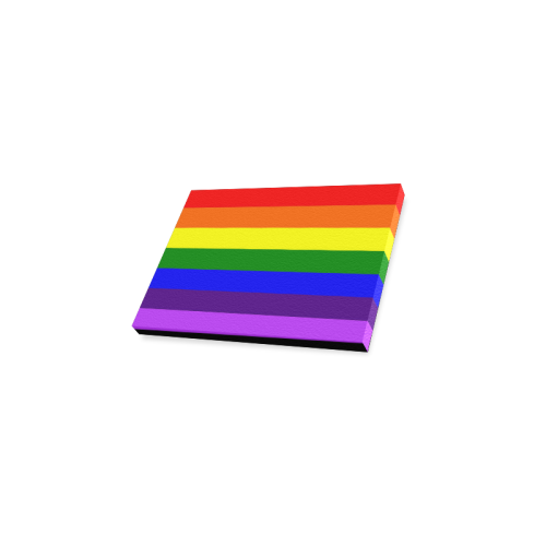 Rainbow Flag (Gay Pride - LGBTQIA+) Canvas Print 7"x5"