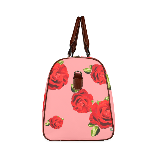 Fairlings Delight's Floral Luxury Collection- Red Rose Waterproof Travel Bag/Large 53086g9 Waterproof Travel Bag/Large (Model 1639)