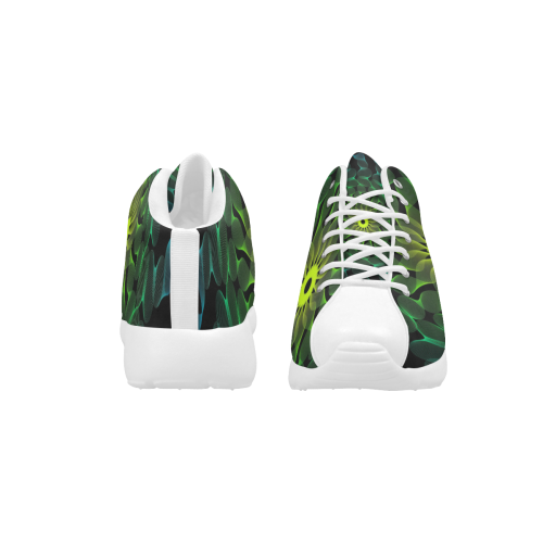 Green Abstract Women's Basketball Training Shoes (Model 47502)
