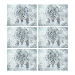 Snow Wolf Placemat 14’’ x 19’’ (Six Pieces)